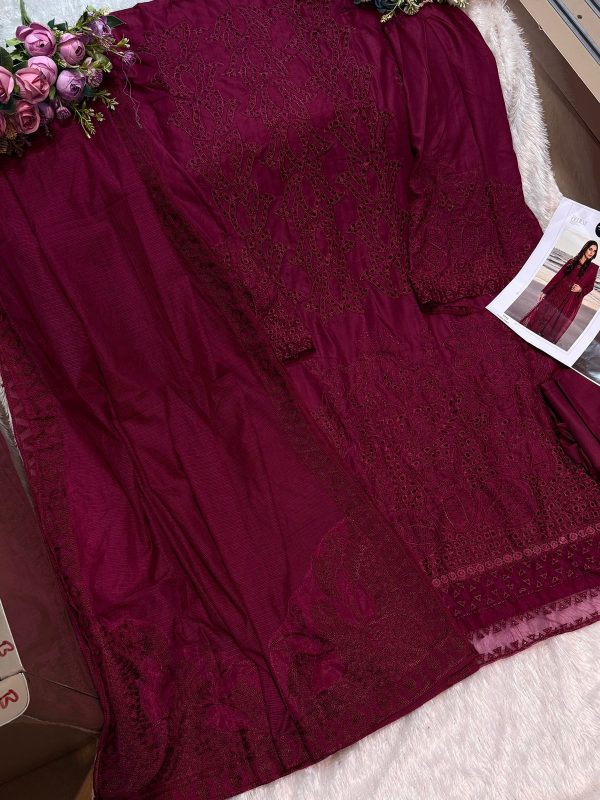 MEHBOOB TEX 1664 RAYON EMBROIDERED SUITS WHOLESALE