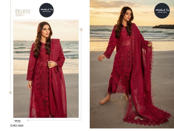 MEHBOOB TEX 1664 RAYON EMBROIDERED SUITS WHOLESALE
