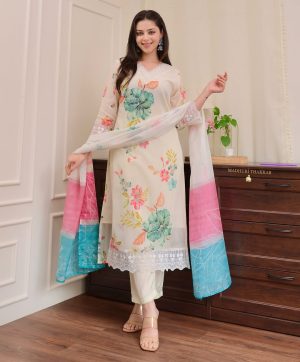 MURTI TRENDS RESHMI ORGANZA KURTI WHOLESALE