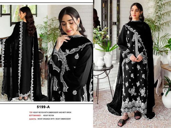 NEW LOUCHING 5199 A B C D RAYON PAKISTANI SUITS