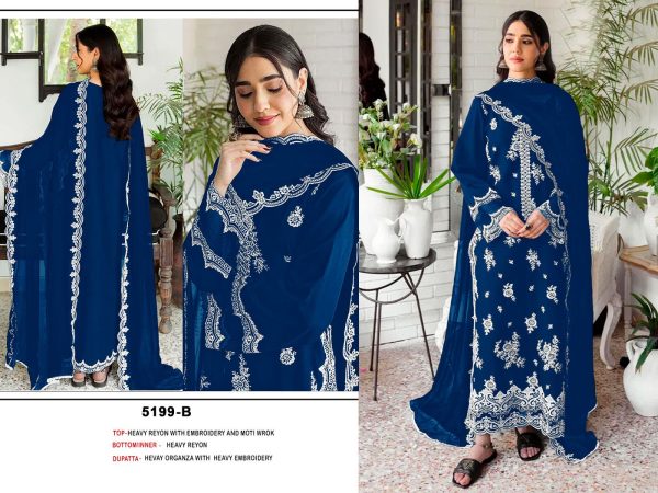 NEW LOUCHING 5199 A B C D RAYON PAKISTANI SUITS