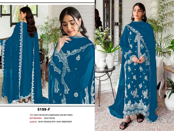RAYON COTTON 5199 E F G H PAKISTANI SALWAR SUITS