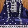 RN SILK MILL HEAVY CHANDERI NECK EMBROIDERED MATERIALS