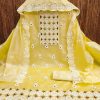 RN SILK MILL HEAVY CHANDERI NECK EMBROIDERED MATERIALS