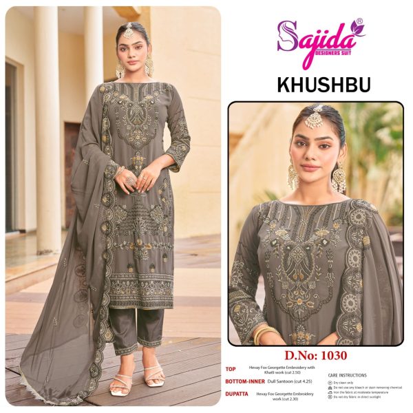 SAJIDA DESIGNERS 1030 KHUSHBU GEORGETTE SUITS
