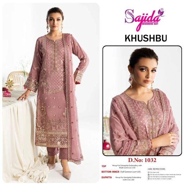 SAJIDA DESIGNERS 1032 KHUSHBU PAKISTANI SUITS