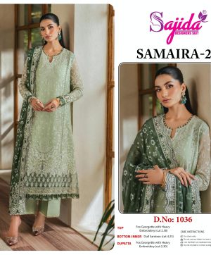 SAJIDA DESIGNERS 1036 SAMAIRA 2 PAKISTANI SUITS