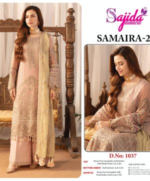 SAJIDA DESIGNERS 1037 SAMAIRA 2 PAKISTANI SUITS