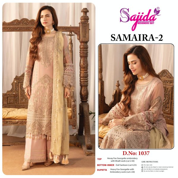 SAJIDA DESIGNERS 1037 SAMAIRA 2 PAKISTANI SUITS