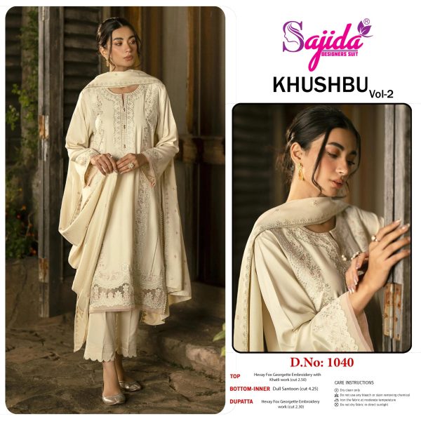 SAJIDA DESIGNERS 1040 KHUSHBU VOL 2 PAKISTANI SUITS