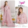SAJIDA DESIGNERS 1047 A B C D SARA VOL 1 ORGANZA SUITS
