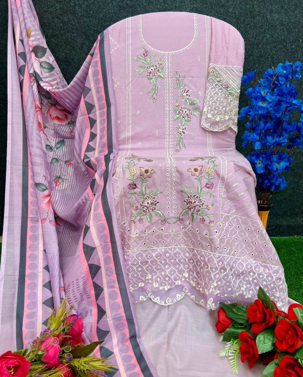 SAJIDA DESIGNERS 1072 COTTON EMBROIDERED SUITS