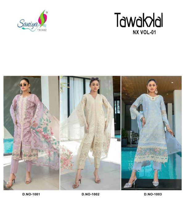 SANIYA TRENDZ 1001 1002 1003 TAWAKKAL NX VOL 1 SUITS