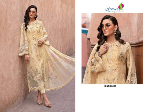 SANIYA TRENDZ 28001 MARIA B LAWN VOL 28 COTTON SUITS
