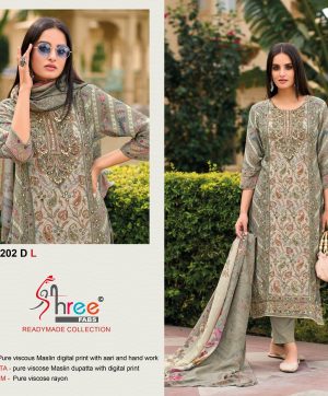 SHREE FABS KT 202 D READYMADE VISCOSE MUSLIN SUITS