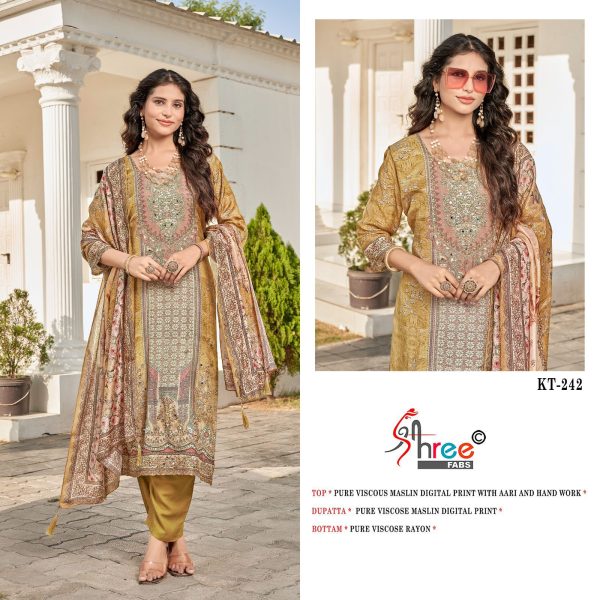 SHREE FABS KT 242 A B C PAKISTANI SUITS WHOLESALE