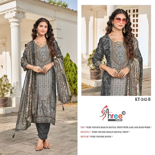 SHREE FABS KT 242 A B C PAKISTANI SUITS WHOLESALE