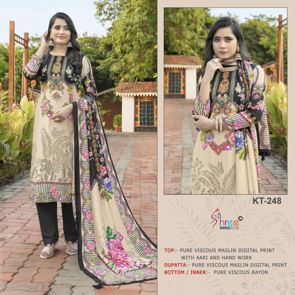 SHREE FABS KT 248 VISCOSE MUSLIN PAKISTANI SUITS