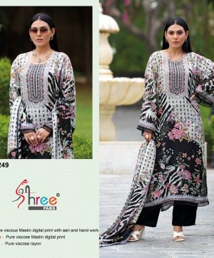 SHREE FABS KT 249 VISCOSE MUSLIN COTTON SALWAR SUITS