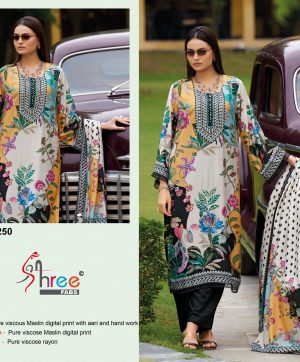 SHREE FABS KT 250 VISCOSE MUSLIN SALWAR SUITS