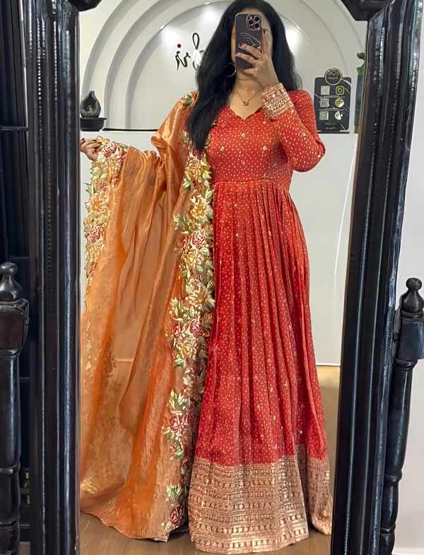 SHREE HARI NSR 847 A CHINON GOWN WHOLESALE