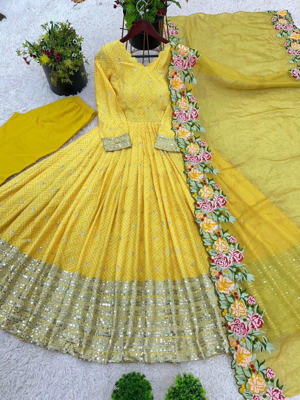 SHREE HARI NSR 847 B CHINON GOWN WHOLESALE