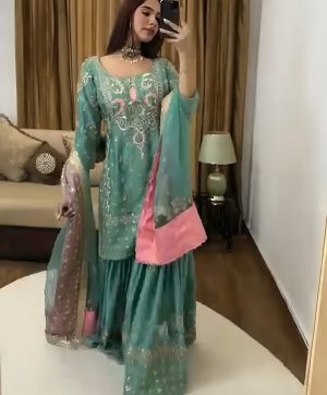 SHREE HARI SRK 5255 DESIGNER SHARARA SUITS WHOLESALE