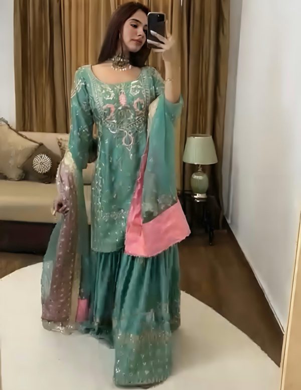 SHREE HARI SRK 5255 DESIGNER SHARARA SUITS WHOLESALE