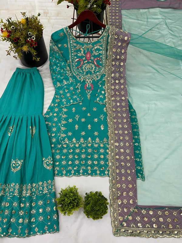 SHREE HARI SRK 5255 DESIGNER SHARARA SUITS WHOLESALE