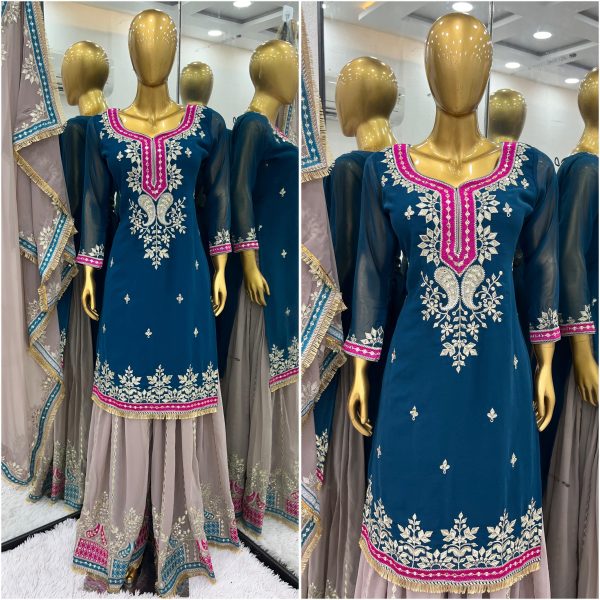SHREE HARI SRK 5260 A DESIGNER SHARARA SUITS