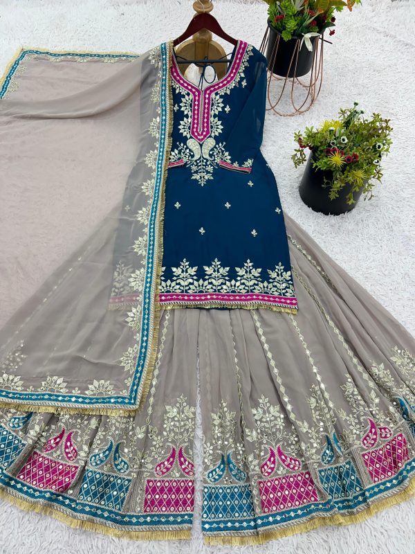 SHREE HARI SRK 5260 A DESIGNER SHARARA SUITS
