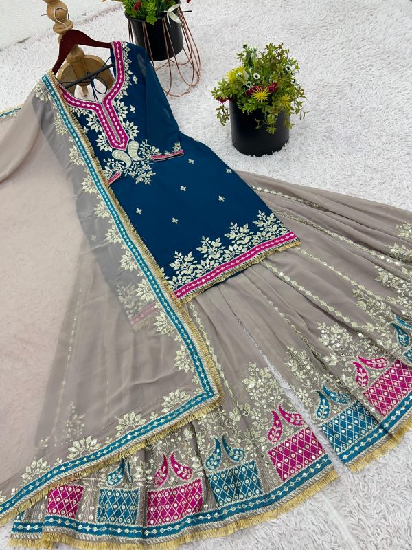 SHREE HARI SRK 5260 A DESIGNER SHARARA SUITS