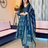 SHRUTI CREATION BLUE COTTON FLORAL SUITS WHOLESALE