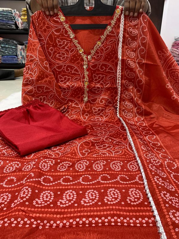 SHRUTI CREATION CHINON SILK FESTIVE WEAR KURTI