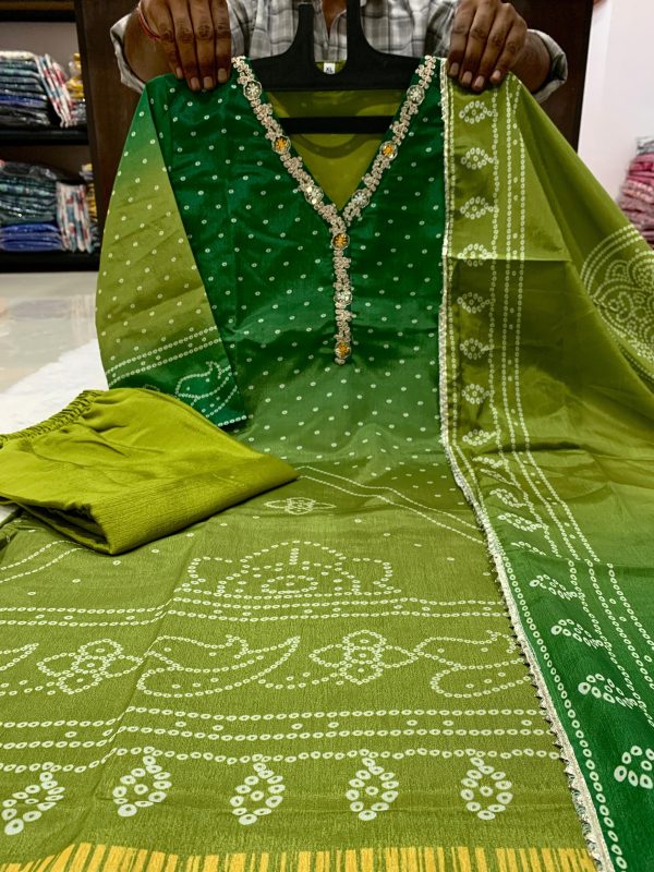 SHRUTI CREATION CHINON SILK FESTIVE WEAR KURTI