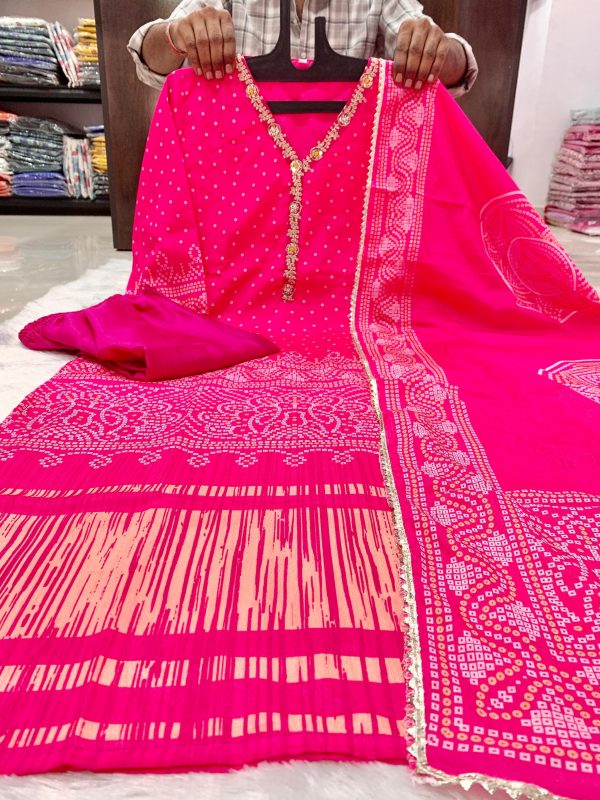 SHRUTI CREATION CHINON SILK FESTIVE WEAR KURTI
