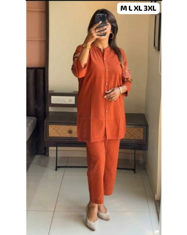 SHRUTI CREATION COTTON EMBROIDERED CORD SET ONLINE