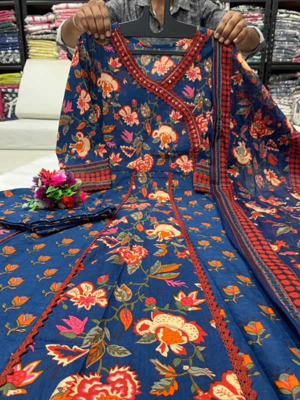 SHRUTI CREATION COTTON PRINTED ANARKALI KURTA