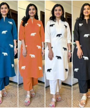 SHRUTI CREATION FLEX COTTON EMBROIDERED TOP PANT