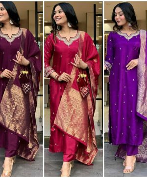 SHRUTI CREATION HEAVY ROMAN SILK KURTI WHOLESALE