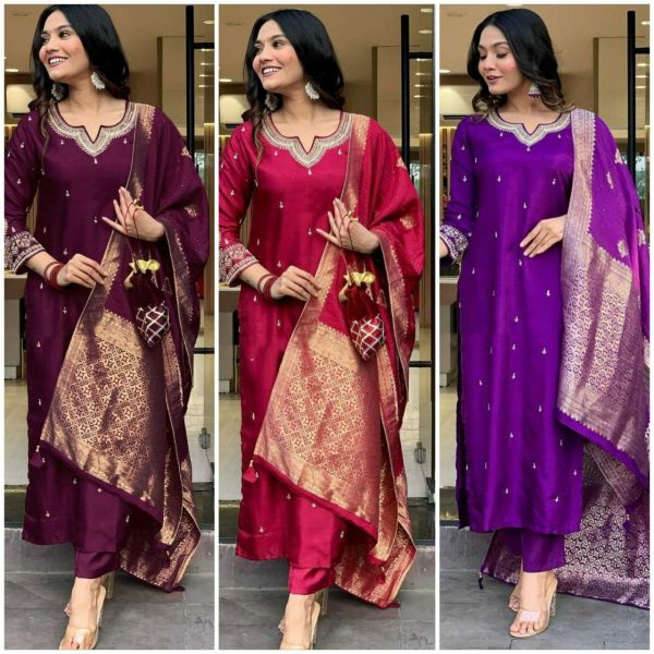 SHRUTI CREATION HEAVY ROMAN SILK KURTI WHOLESALE