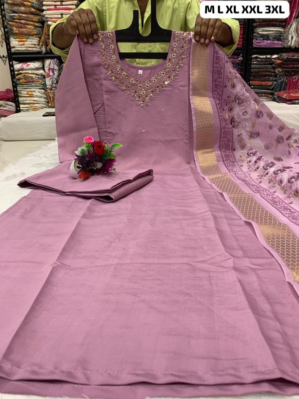 SHRUTI CREATION ROMAN SILK WITH HANDWORK KURTA