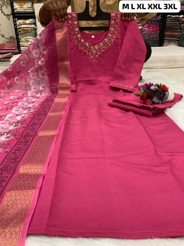 SHRUTI CREATION ROMAN SILK WITH HANDWORK KURTA