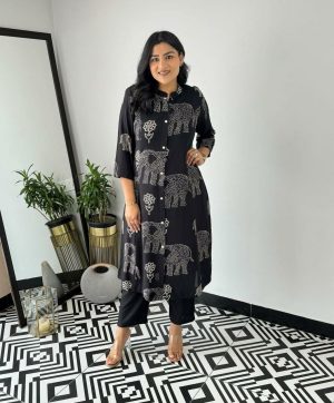 SUMMER DHAMAKA DESIGNER BLACK KURTI COLLECTION