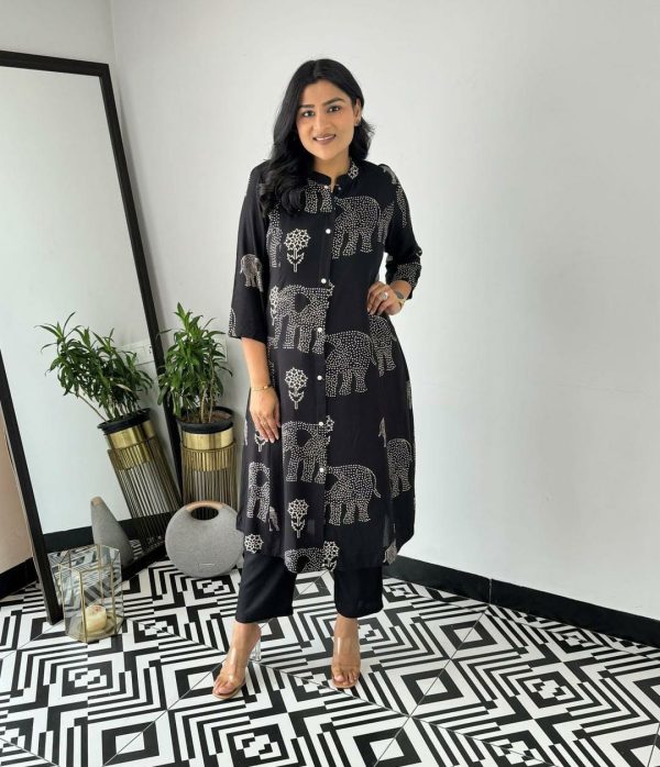 SUMMER DHAMAKA DESIGNER BLACK KURTI COLLECTION