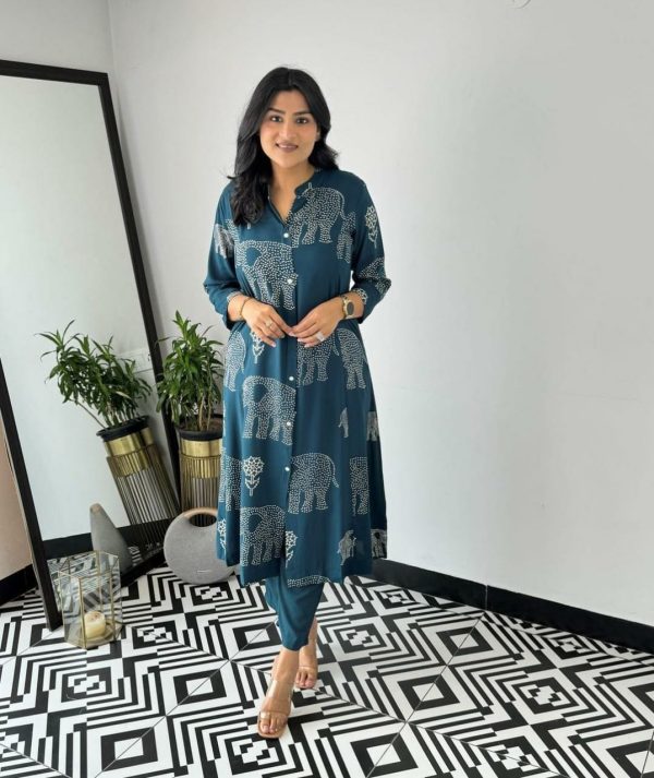 SUMMER DHAMAKA DESIGNER BLUE KURTI COLLECTION