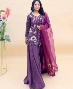 ZOYA CLOTHING ZD 9012 DESIGNER PLAZZO SUITS