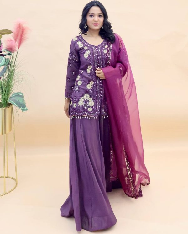 ZOYA CLOTHING ZD 9012 DESIGNER PLAZZO SUITS