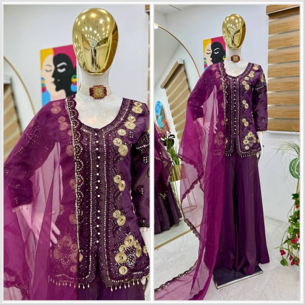 ZOYA CLOTHING ZD 9012 DESIGNER PLAZZO SUITS
