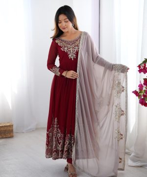 ZEEL FASHION ZF 5008 B DESIGNER GEORGETTE GOWN